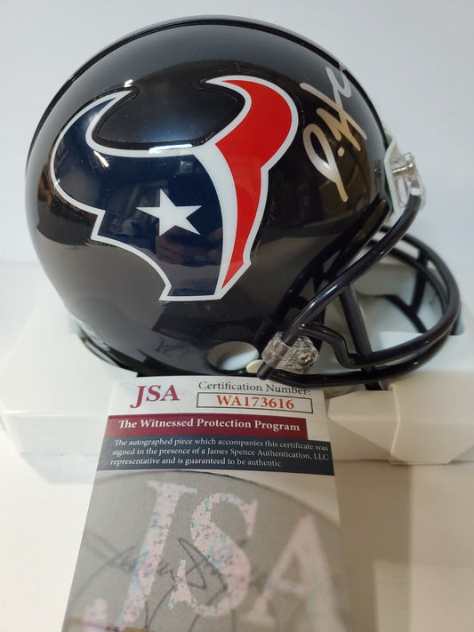 Houston Texans Daesean Hamilton Signed Inscribed Vsr Mini Helmet Jsa Coa
