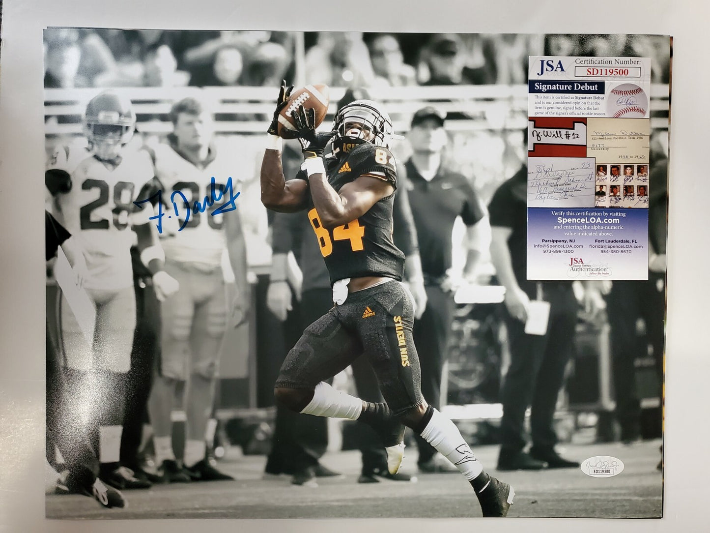 Arizona State Sun Devils Frank Darby Autographed Signed 11X14 Photo Jsa Coa