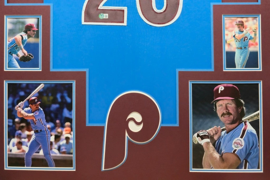 Framed Philadelphia Phillies Mike Schmidt Autographed Signed Jersey Beckett Holo