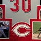 Suede Framed Cincinnati Reds Ken Griffey Jr Autographed Jersey Upper Deck Coa