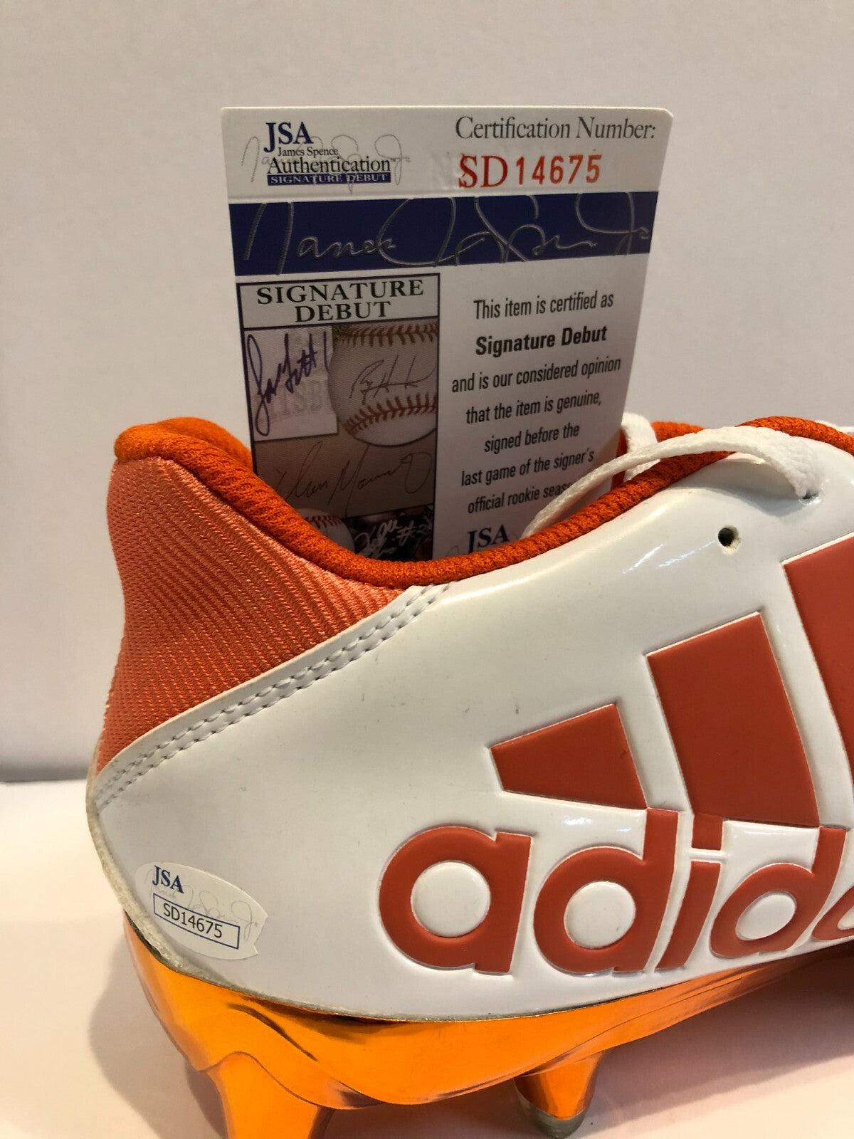 Miami Hurricanes Greg Rousseau Autographed Signed Adidas Cleat Jsa Coa