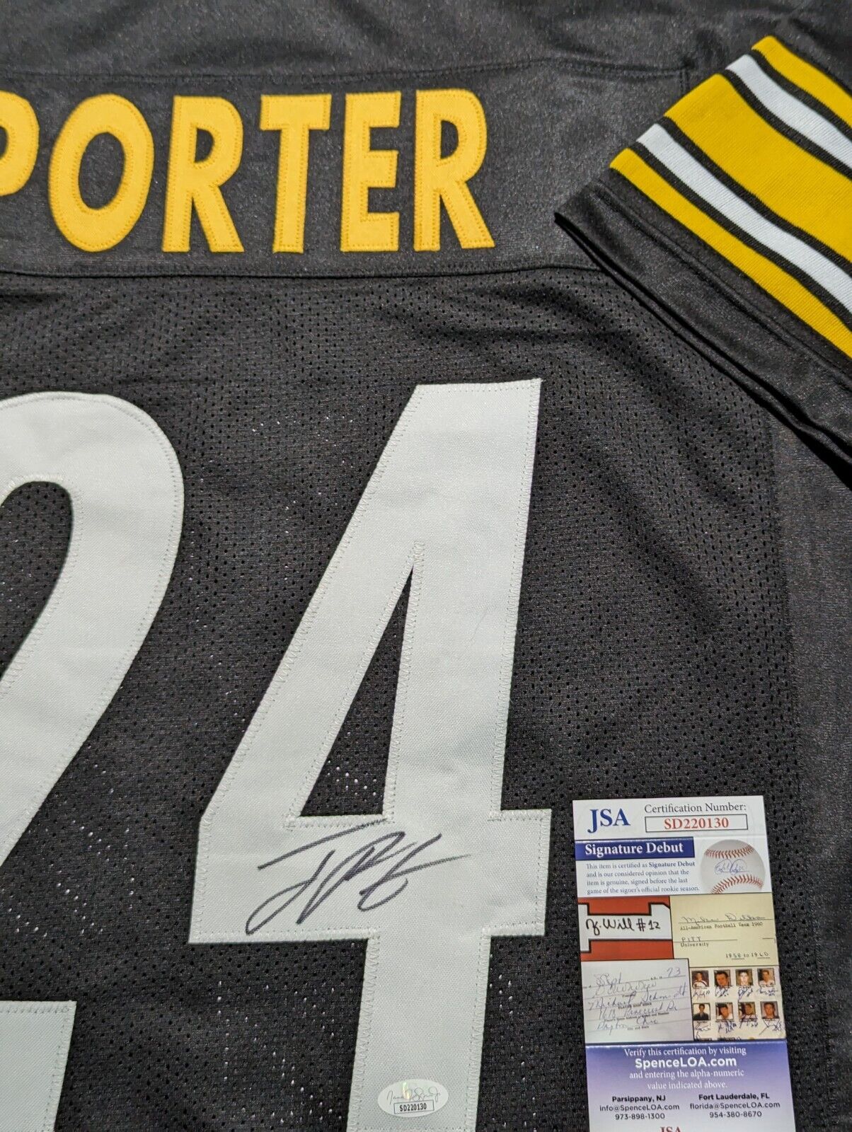 Pittsburgh Steelers Joey Porter Jr Autographed Signed Jersey Jsa Coa