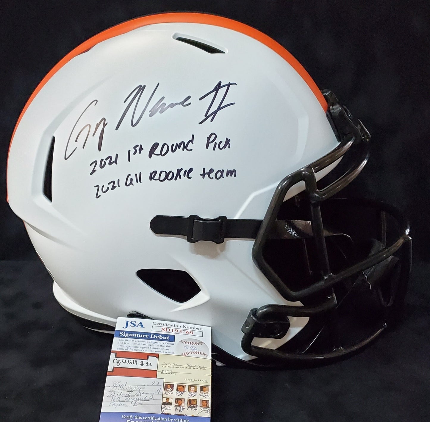 Cleveland Browns Greg Newsome Ii Signed Full Size Lunar Replica Helmet Jsa Coa