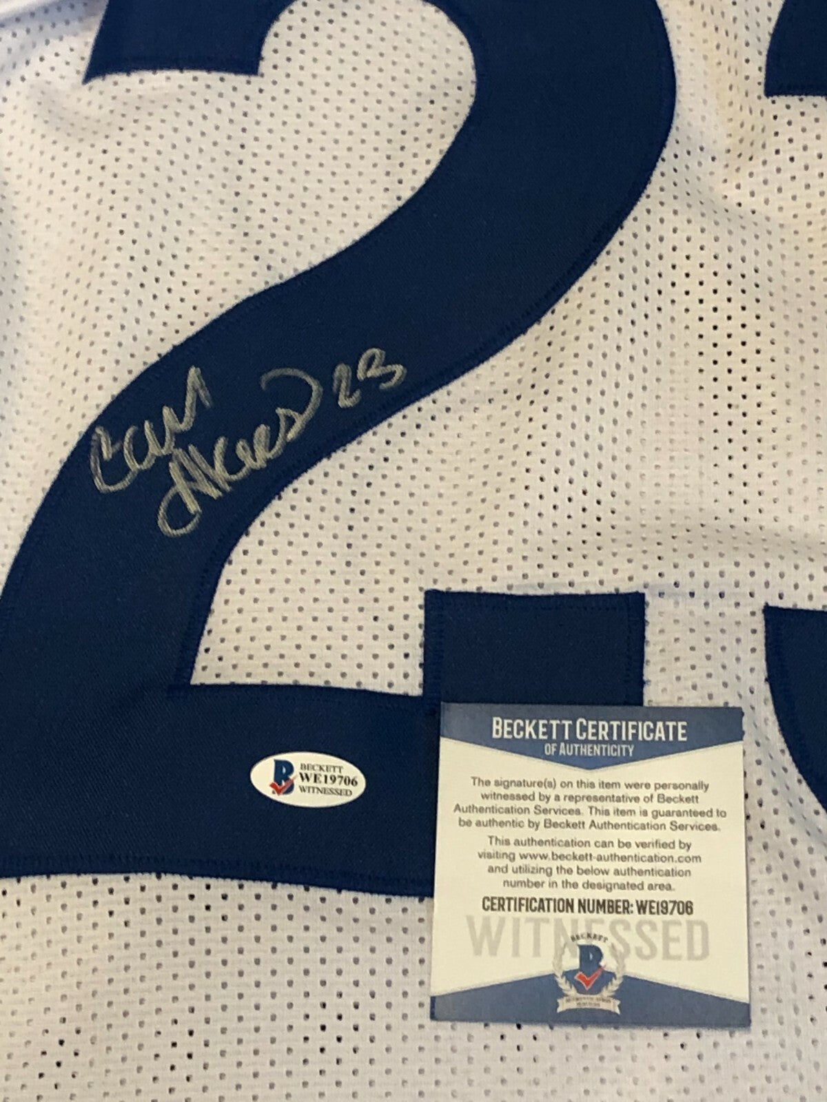 Los Angeles Rams Cam Akers Autographed Signed Jersey Beckett Coa