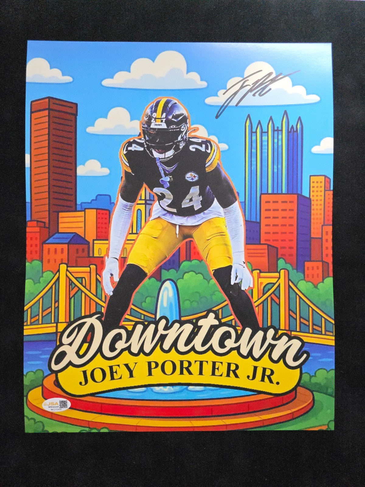 Pittsburgh Steelers Joey Porter Jr Autographed 11X14 Photo Jsa Hologram