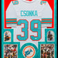 Suede Framed Miami Dolphins Larry Csonka Autographed Signed Jersey Jsa Coa