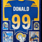 Framed In Suede Los Angeles Rams Aaron Donald Autographed Signed Jersey Jsa Coa
