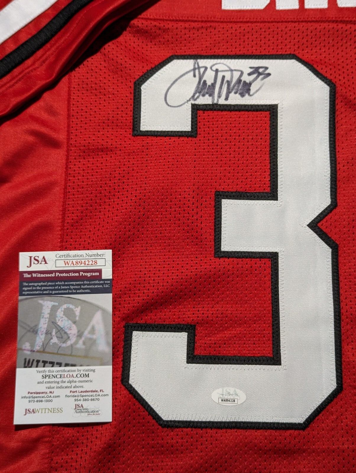 Georgia Bulldogs Terrell Davis Autographed Signed Jersey Jsa Coa