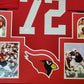 Framed St Louis Cardinals Dan Dierdorf Signed Inscribed Jersey Jsa Coa