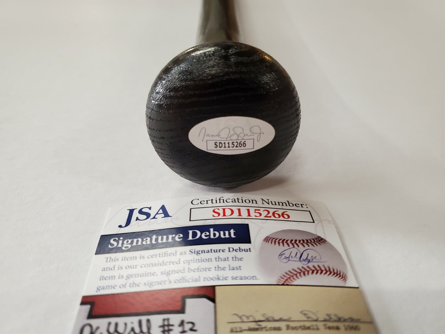Oswald Peraza Autographed Signed Baseball Bat Jsa Coa