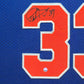 Suede Framed New York Knicks Patrick Ewing Autographed Jersey Steiner Hologram