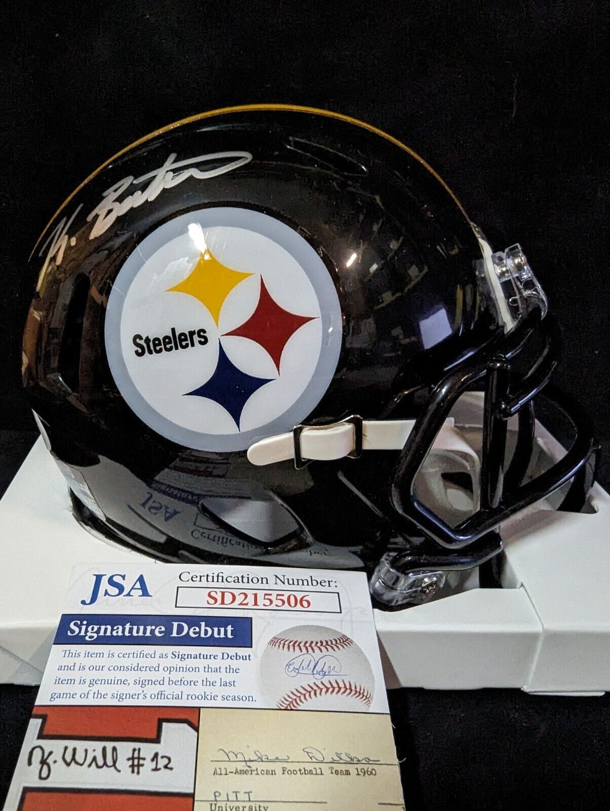 Pittsburgh Steelers Keeanu Benton Autographed Speed Mini Helmet Jsa Coa