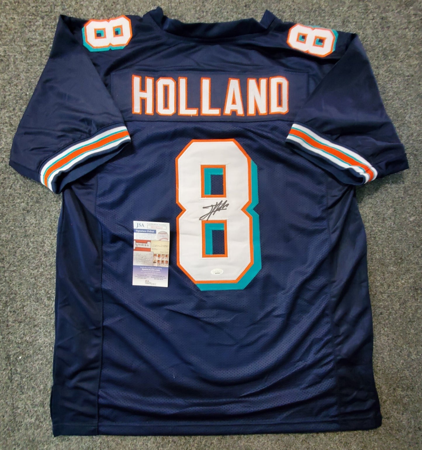 Miami Dolphins Jevon Holland Autographed Signed Jersey Jsa Coa