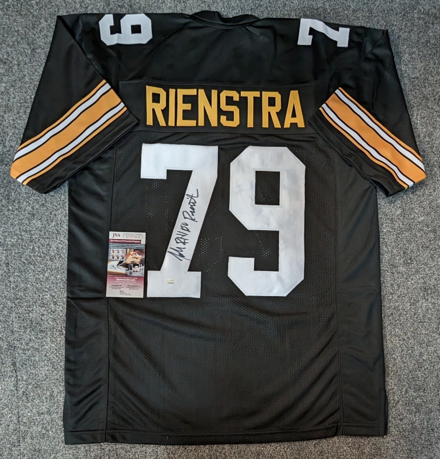 Pittsburgh Steelers John Rienstra Autographed Jersey Jsa Coa