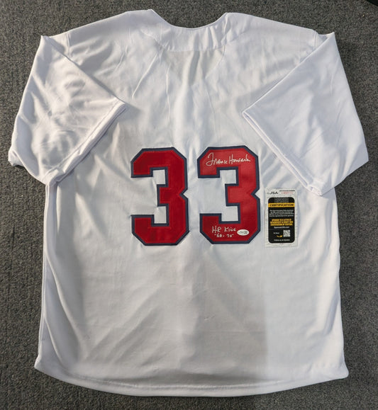 Washington Senators Frank Howard Autographed Inscribed Custom Jersey Jsa Coa