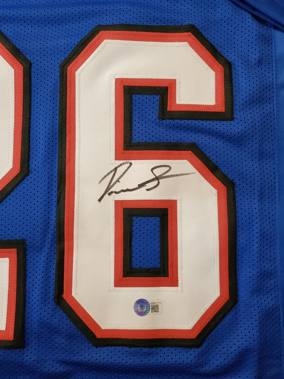 Buffalo Bills Devin Singletary Autographed Signed Jersey Beckett Coa