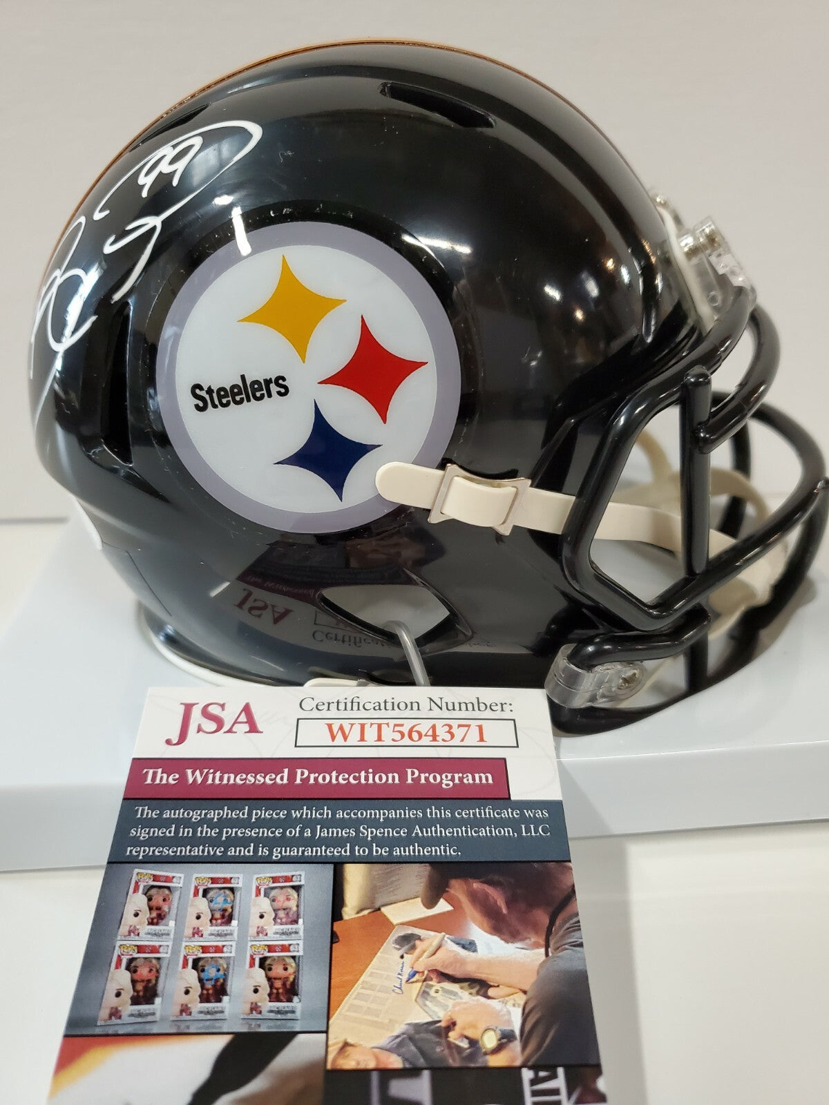 Pittsburgh Steelers Brett Keisel Autographed Signed Mini Helmet Jsa Coa