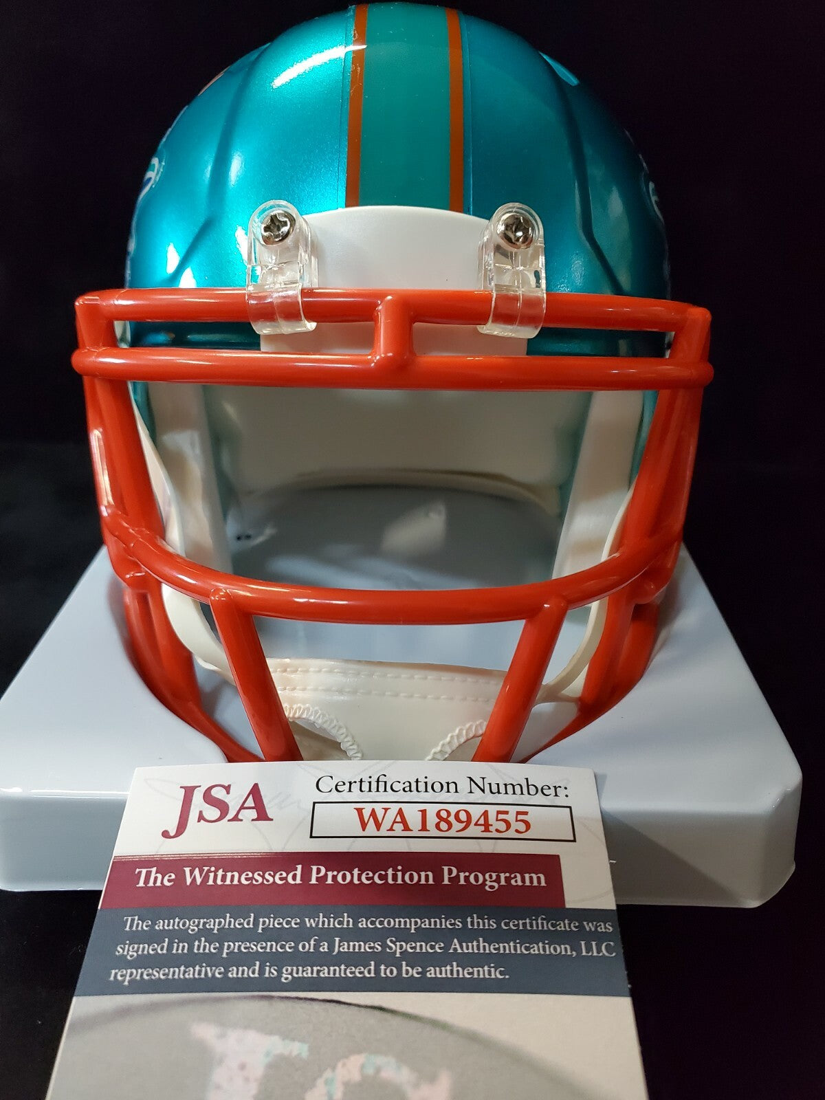 Oj Mcduffie Autographed Signed Miami Dolphins Flash Mini Helmet Jsa Coa