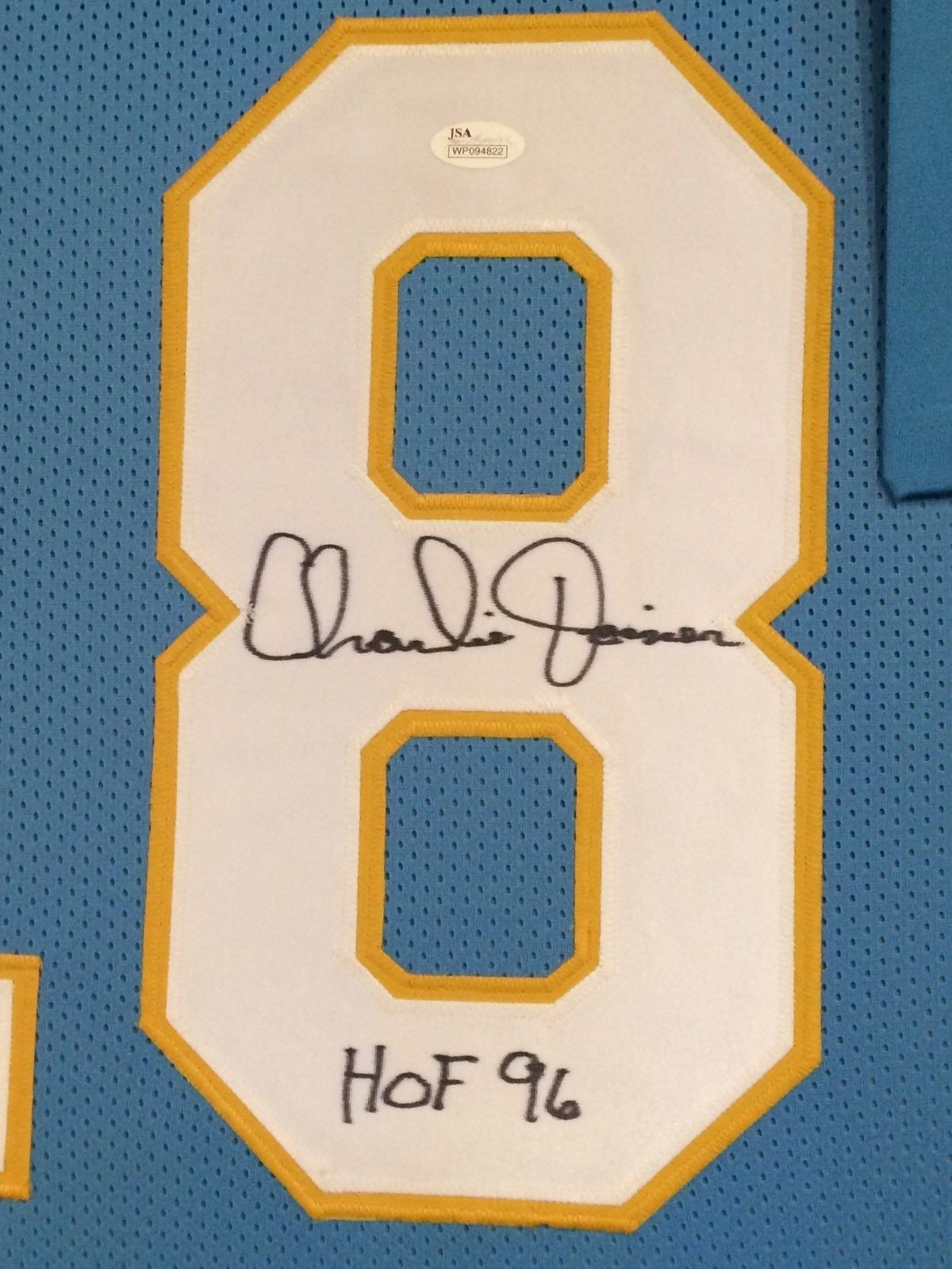 Framed Charlie Joiner Autographed Signed Insc San Diego Chargers Jersey Jsa Coa
