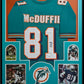 Framed Miami Dolphins Oj Mcduffie Autographed Signed Jersey Jsa Coa