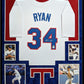 Framed In Suede Texas Rangers Nolan Ryan Autographed Signed Jersey Jsa Coa