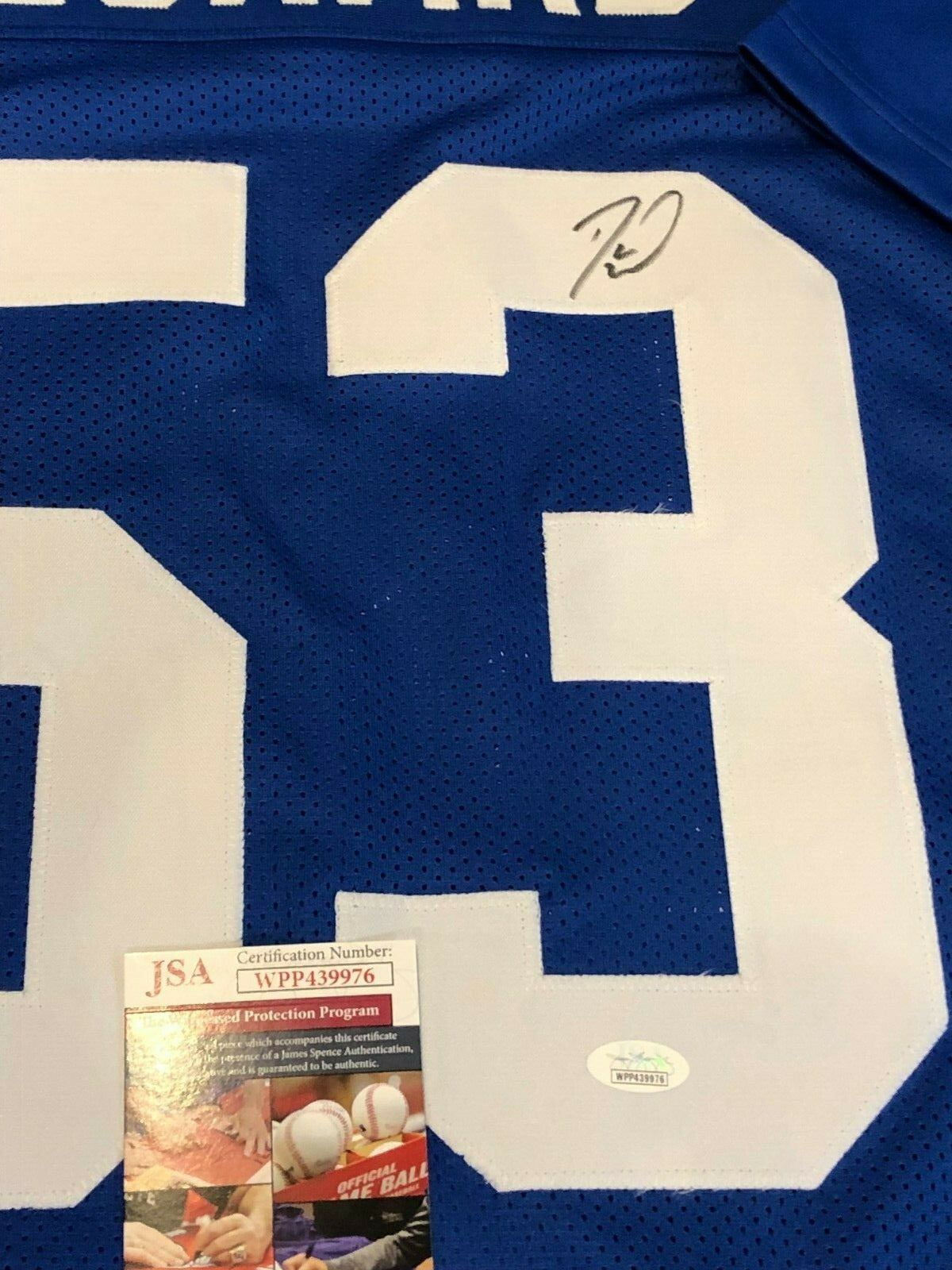 Indianapolis Colts Darius Leonard Autographed Signed Jersey Jsa Coa