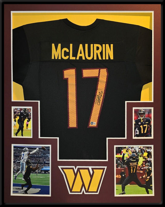 Framed Washington Commanders Terry Mclaurin Autographed Signed Jersey Beckett