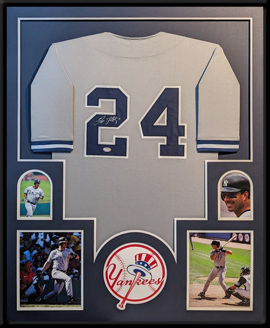 Framed New York Yankees Tino Martinez Autographed Signed Jersey Psa Dna