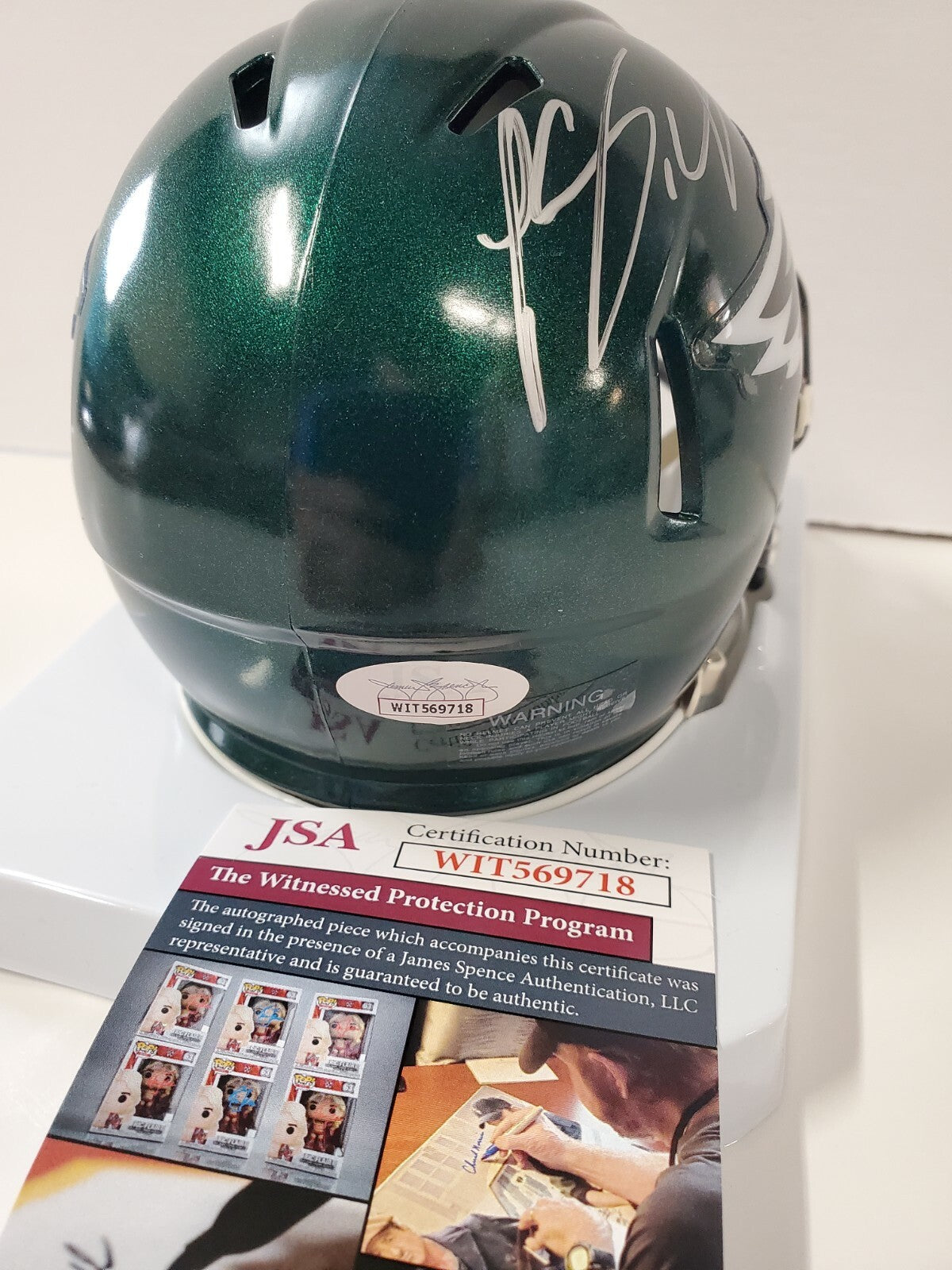 Philadelphia Eagles Lesean Mccoy Autographed Signed Mini Helmet Jsa Coa