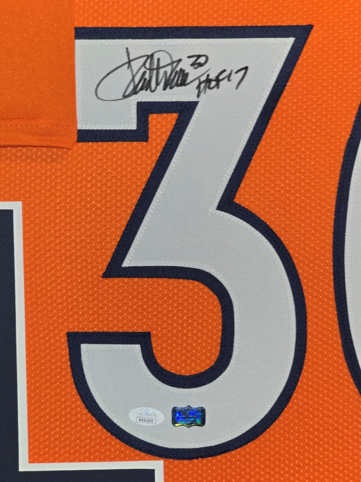 Framed Denver Broncos Terrell Davis Autographed Signed Jersey Jsa Coa
