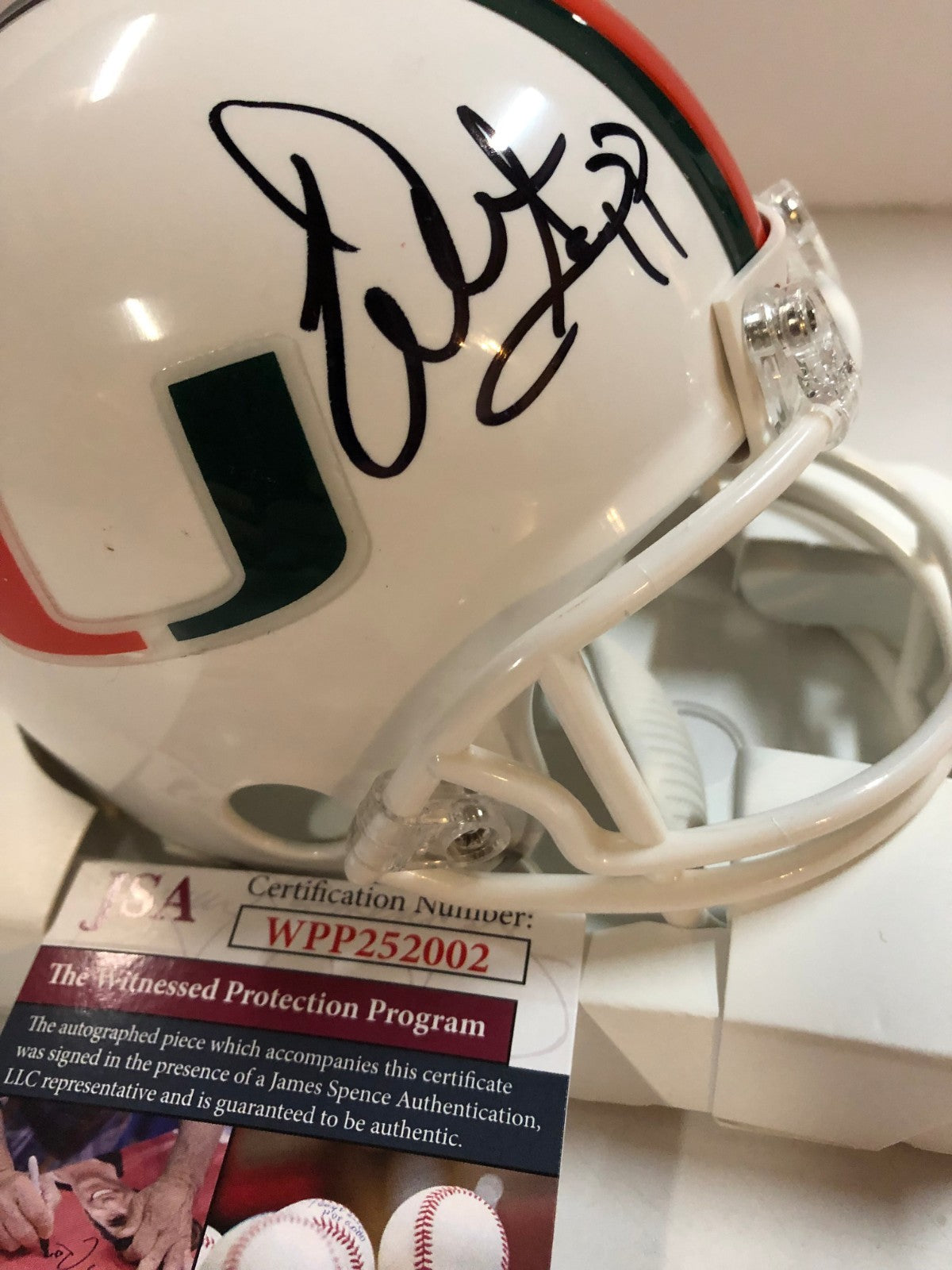Warren Sapp Autographed Signed Miami Hurricanes Mini Helmet Jsa Coa