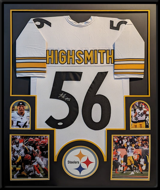 Framed Pittsburgh Steelers Alex Highsmith Autographed Signed Jersey Jsa Coa