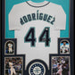 Framed Seattle Mariners Julio Rodriguez Autographed Signed Jersey Jsa Coa