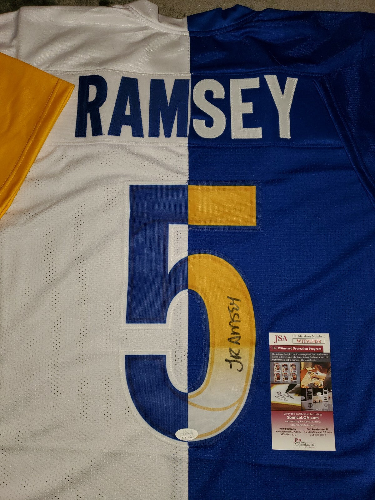 Los Angeles Rams Jalen Ramsey Autographed Signed Jersey Jsa Coa
