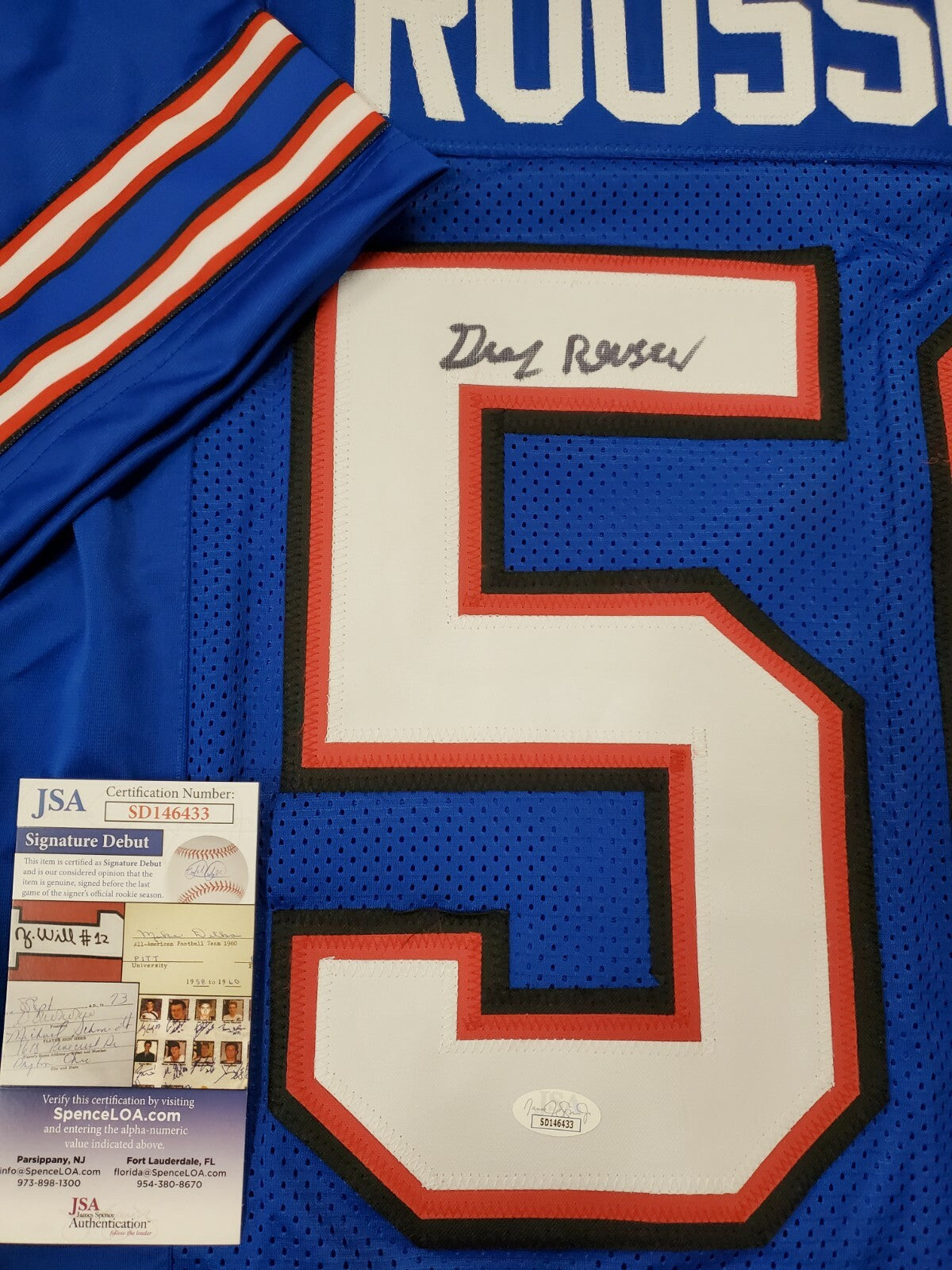 Buffalo Bills Gregory Rousseau Autographed Signed Jersey Jsa Coa