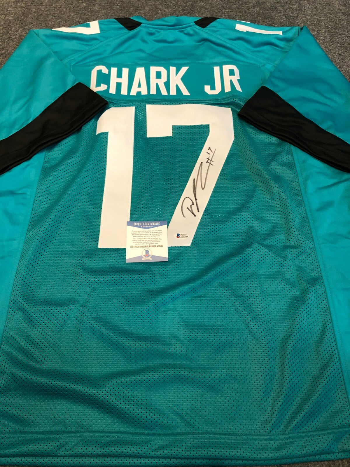 Jacksonville Jaguars Dj Chark Autographed Signed Jersey Beckett  Coa