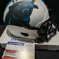Carolina Panthers Jonathan Mingo Signed Lunar Mini Helmet Jsa Coa