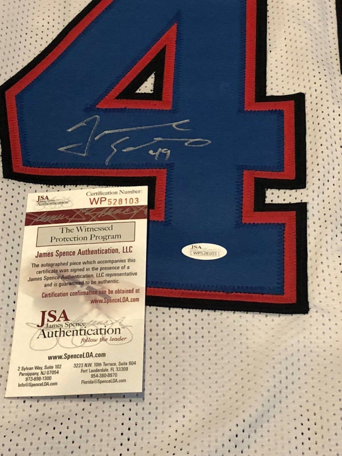Buffalo Bills Tremaine Edmunds Autographed Signed Jersey Jsa  Coa