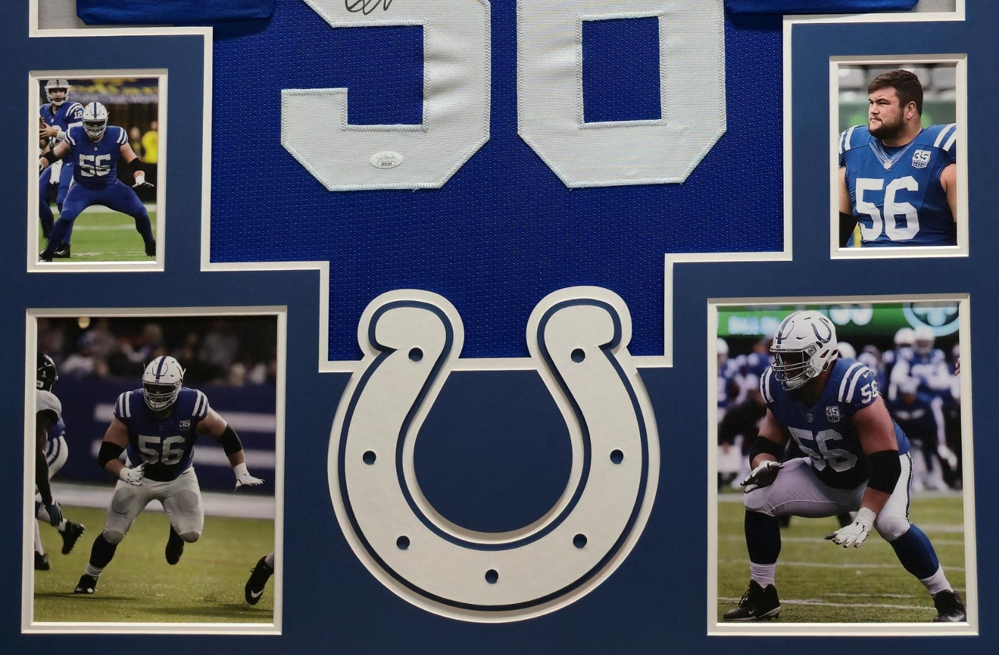 Framed Indianapolis Colts Quenton Nelson Signed Jersey Jsa Coa