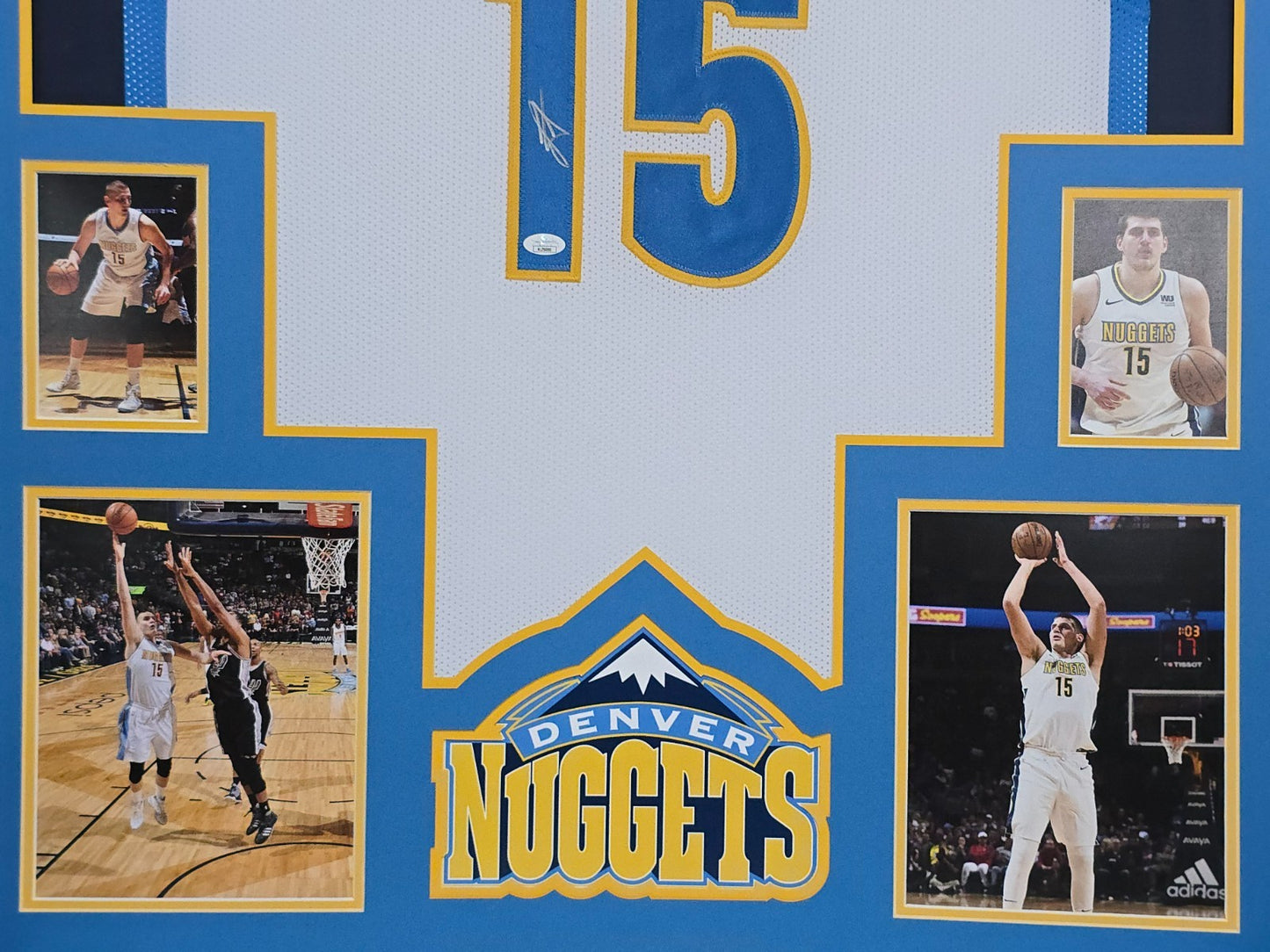 Framed Denver Nuggets Signed Autographed Nikola Jokic Jersey Jsa Coa