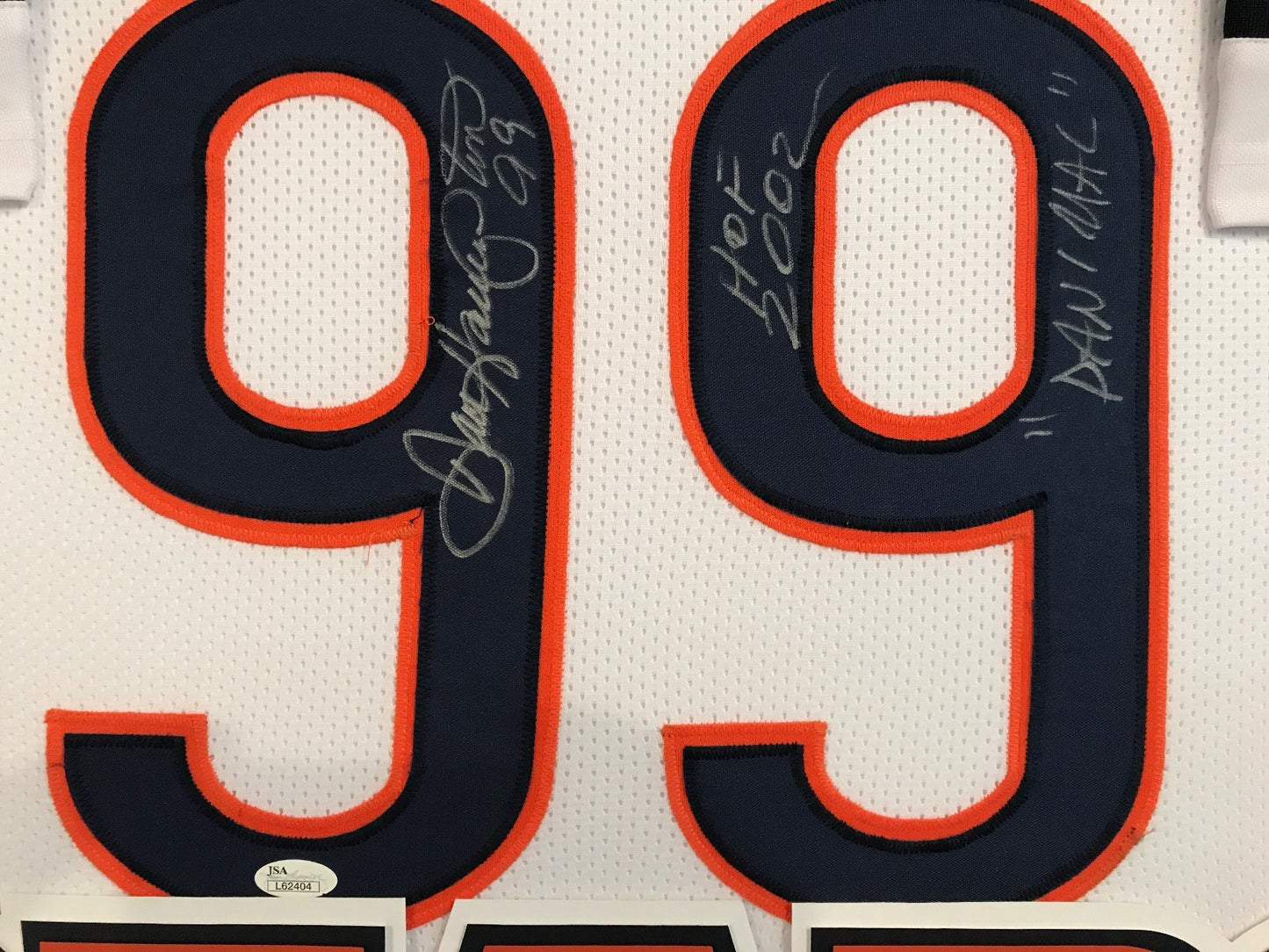 Framed Dan Hampton Autographed Signed Inscribed Chicago Bears Jersey Jsa Coa