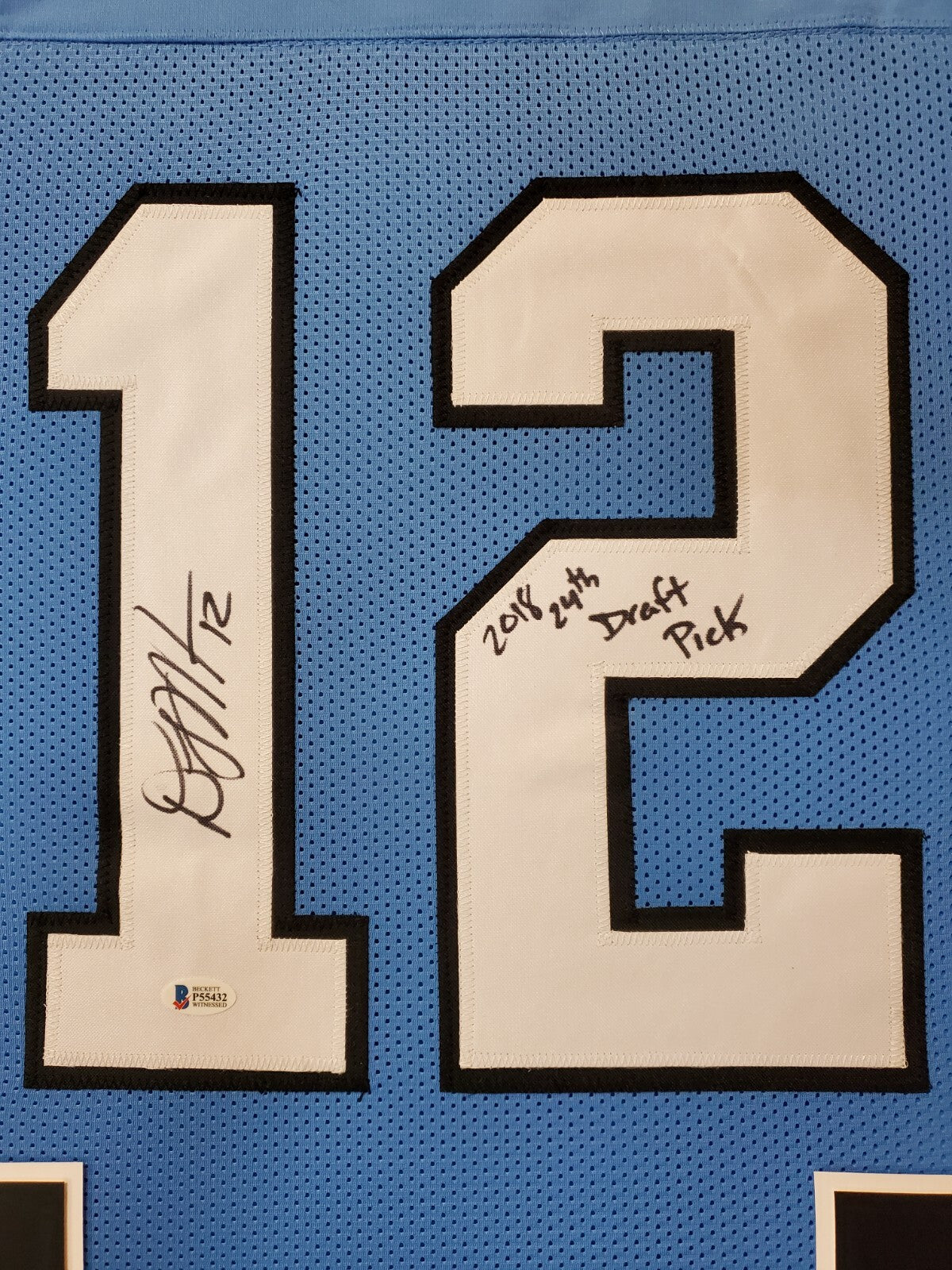 Framed Carolina Panthers Dj Moore Autographed Signed Inscribed Jersey Bas Coa