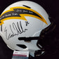 San Diego Chargers Eric Weddle Signed 3X Insc Full Size Lunar Rep Helmet Jsa Coa