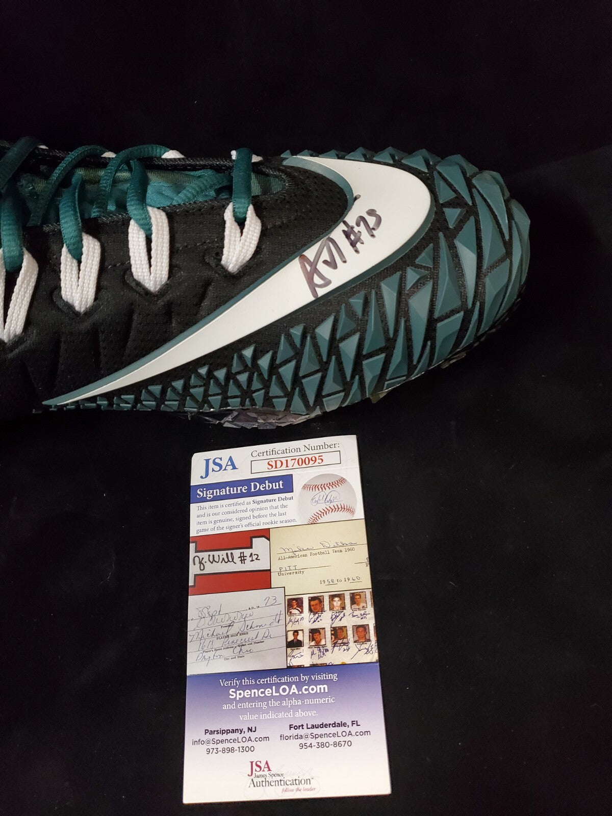 N.Y. Jets Alijah Vera-Tucker Autographed Signed Cleat Jsa Coa
