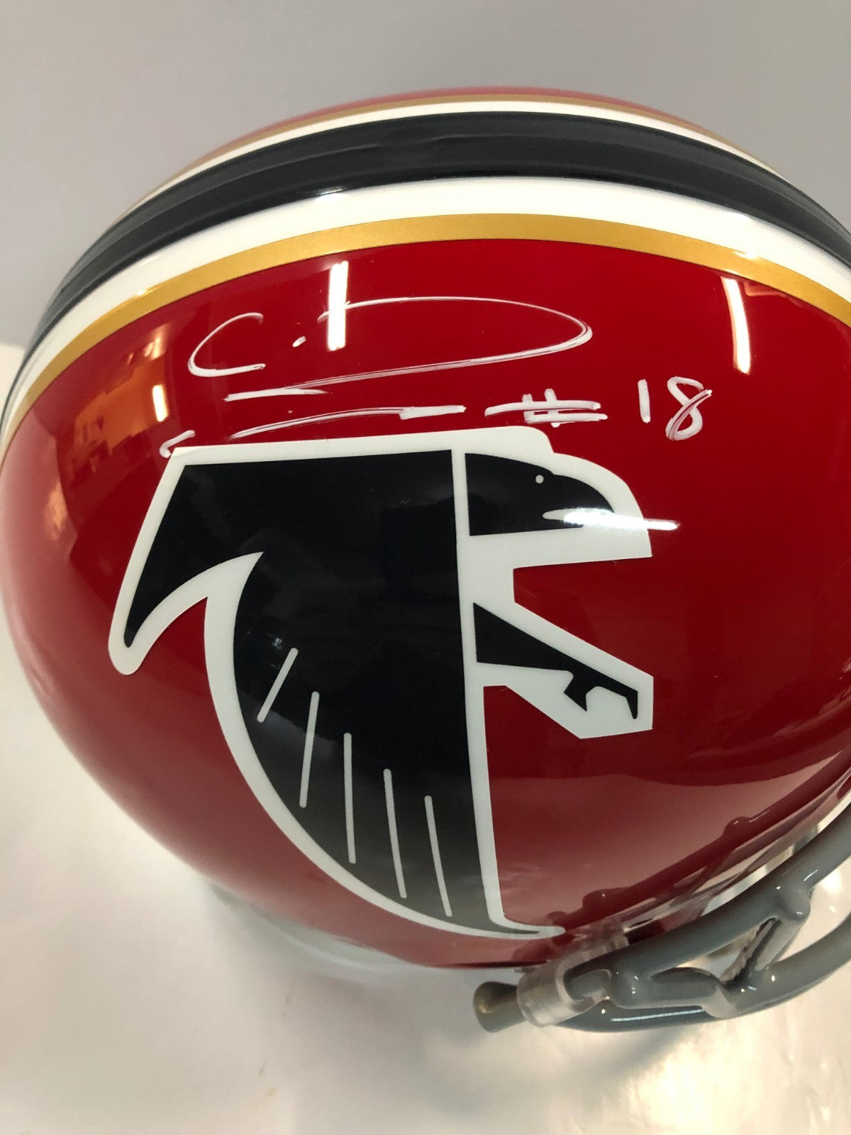 Calvin Ridley Autographed Signed Atlanta Falcons Full Size Helmet Gtsm Holo