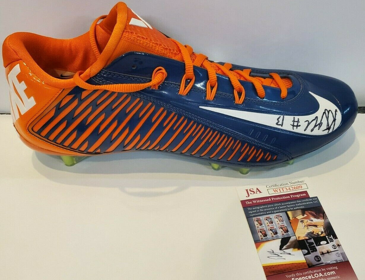 Denver Broncos Kj Hamler Autographed Signed Nike Cleat Jsa Coa