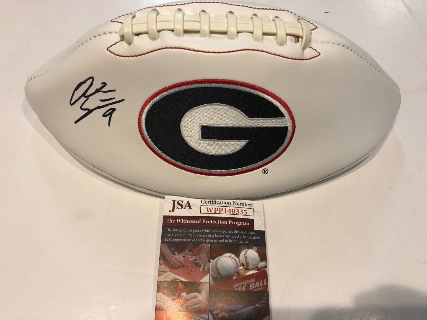 Alec Ogletree Autographed Signed Georgia Bulldogs Logo Football Jsa Coa