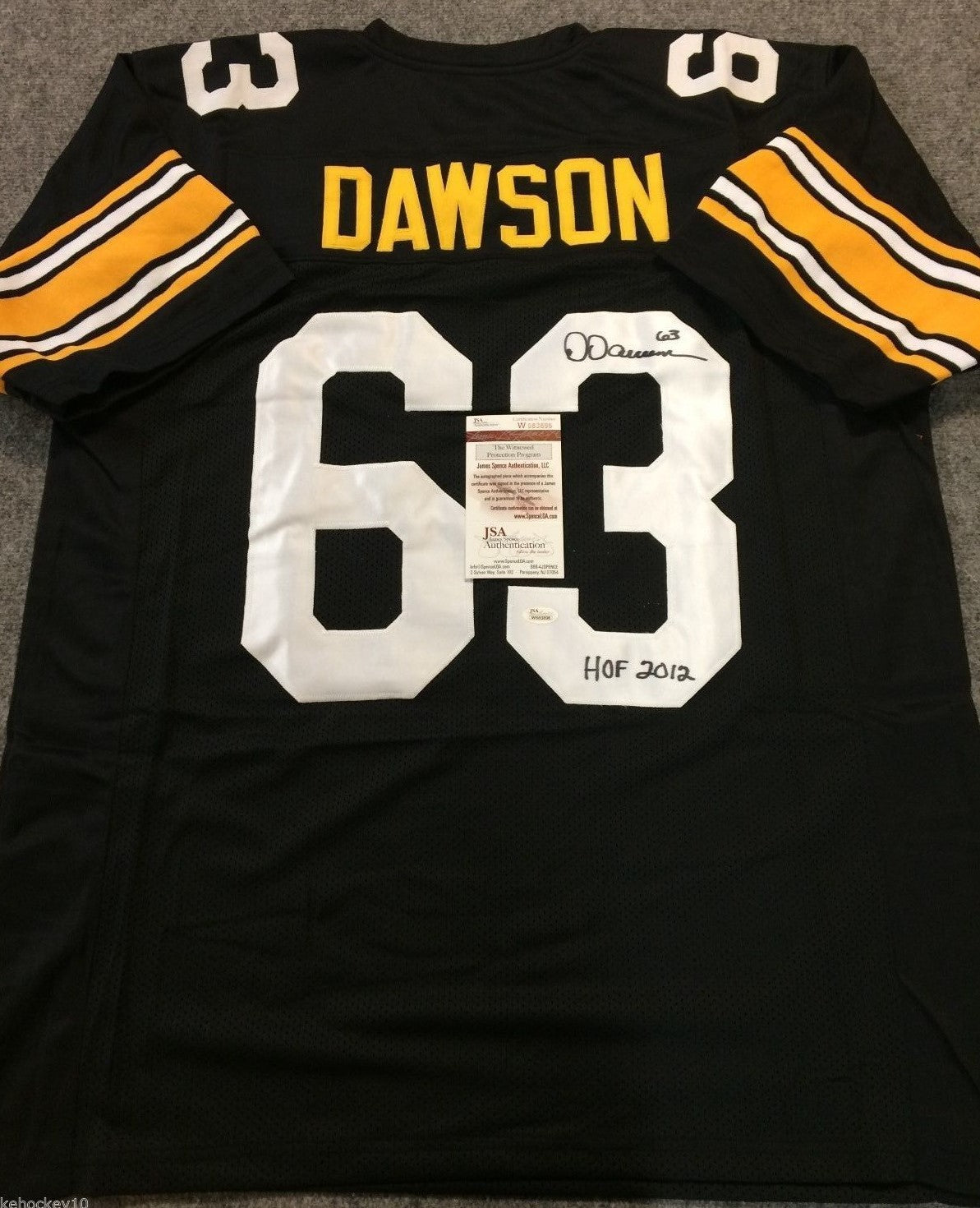 Dermontti Dawson Autographed Signed Insc Pittsburgh Steelers Jersey Jsa  Coa