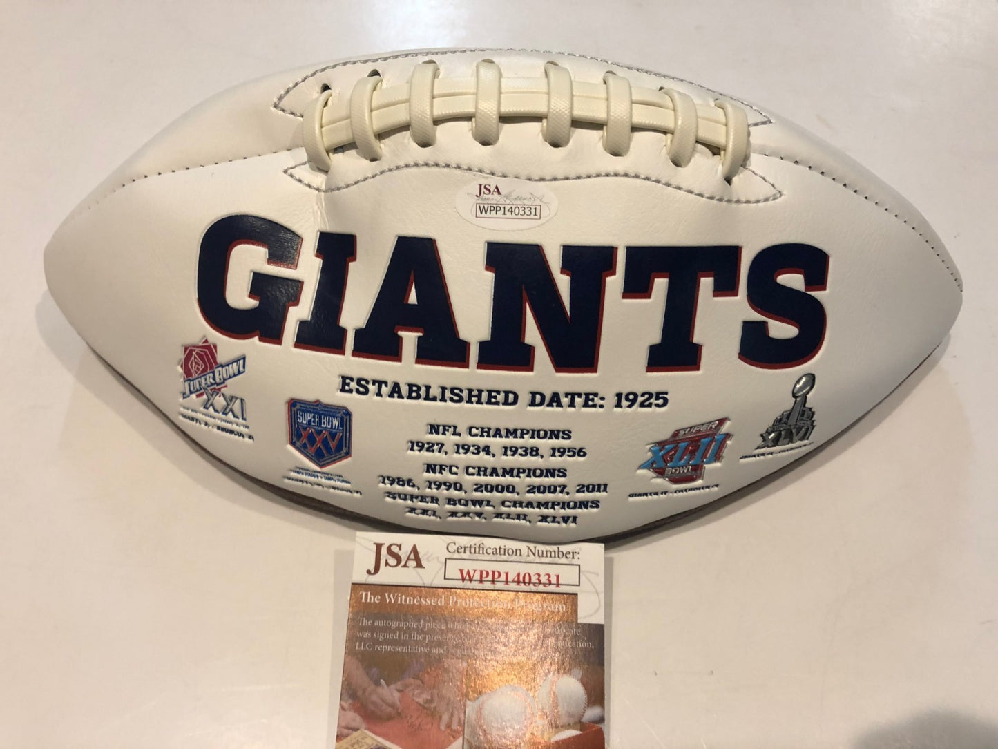 Alec Ogletree Autographed Signed N.Y. Giants Logo Football Jsa Coa