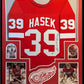 Framed Detroit Red Wings Dominik Hasek Signed And Inscribed Jersey Schwartz Holo
